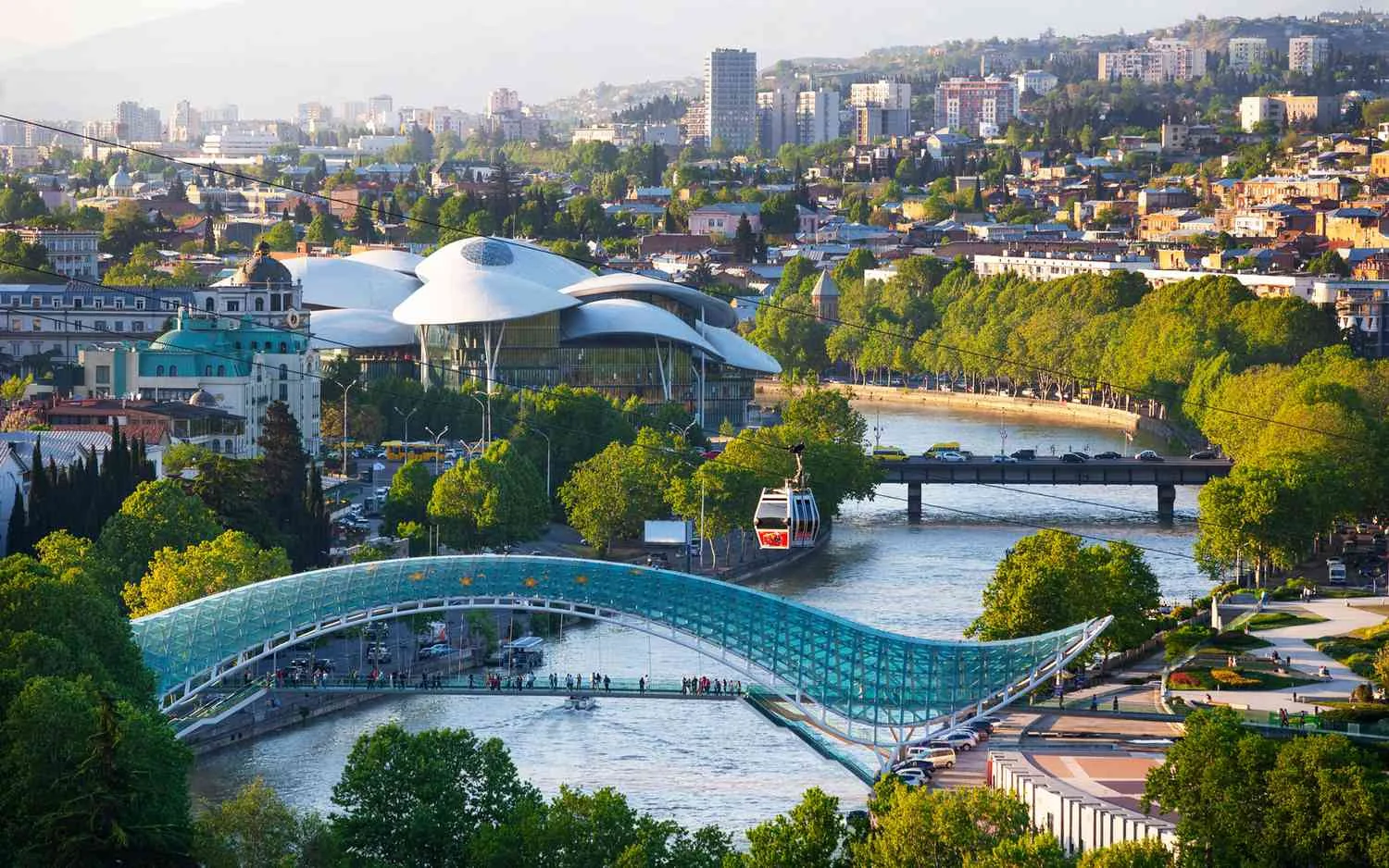 View over Tbilisi, Georgia, and its river